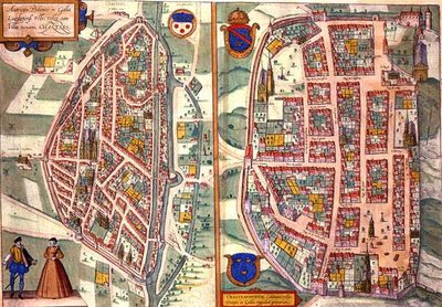 Mapas de Chartres e Dunois, de 