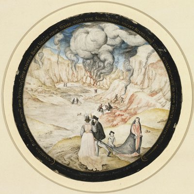 Os banhos de enxofre da Solfatara perto de Pozzuoli de Joris Hoefnagel