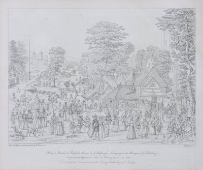Festa em Horseydown em c.1590 de Joris Hoefnagel