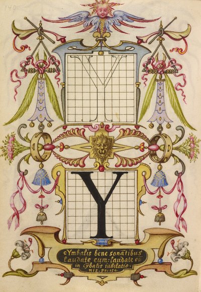 Húngaro - Guia para a construção da letra Y - Google Art Project de Joris Hoefnagel