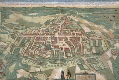 Mapa de Roma, de &39;Mundo&39; pela Braun (1541-1622) e Franz Hogenbergh (1535-1590) 1597 de Joris Hoefnagel