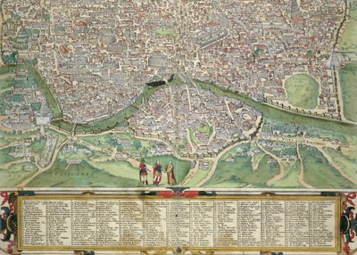 Mapa de Roma, de &39;Civitates Orbis Terrarum&39; por Georg Braun (1541-1622) e Frans Hogenberg (1535-90) c.1572-1617 (ver 138955) de Joris Hoefnagel