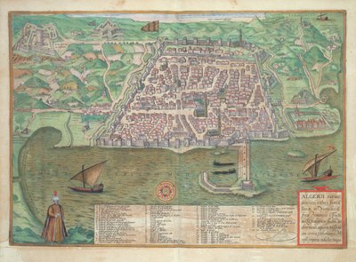 Mapa de Toledo a partir de &39;Mundo&39; pela Braun (1541-1622) e Franz Hogenbergh (1535-1590), 1566 de Joris Hoefnagel