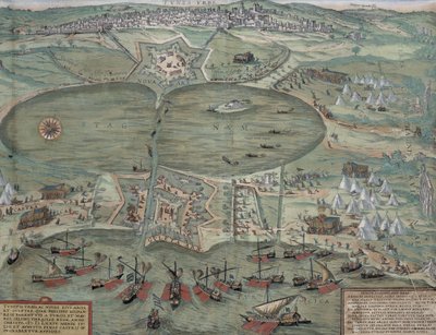 Mapa de Moscou, de &39;Mundo&39; pela Braun (1541-1622) e Franz Hogenbergh (1535-1590), 1574 de Joris Hoefnagel