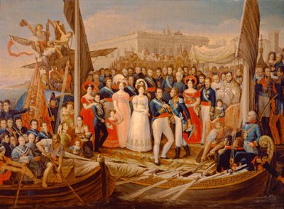 Ferdinand VII Desembarque no Porto de Santa Maria, século 19 de José Aparicio