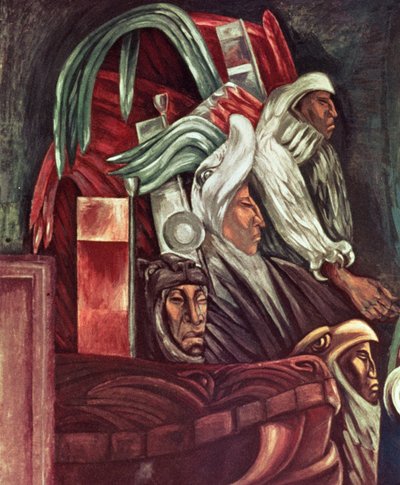 Guerreiros Astecas, de The Epic of American Civilization de José Clemente Orozco