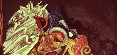 Painel decorativo, de The Epic of American Civilization de José Clemente Orozco