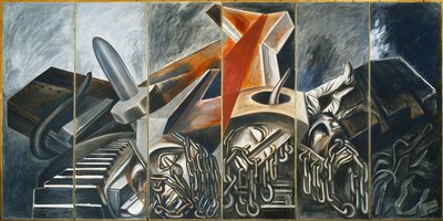 Bombardeiro e tanque de mergulho, 1940. de José Clemente Orozco
