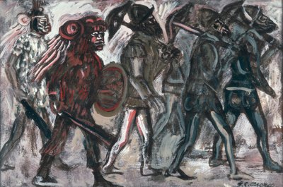 Os Teules, c.1945 (guache sobre papel) de José Clemente Orozco
