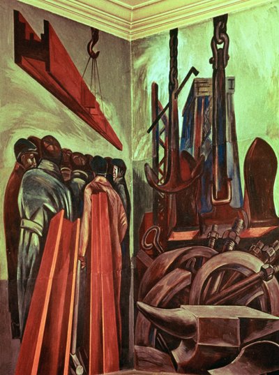 O Homem Industrial Moderno II, de A Época da Civilização Americana de José Clemente Orozco