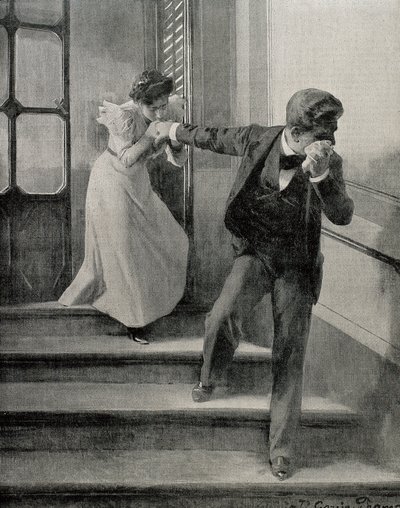 Triste adeus. 1900 (desenho) de José García Ramos