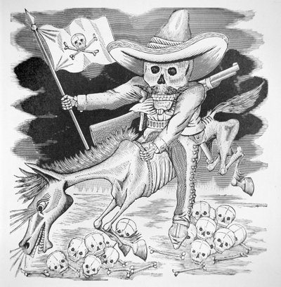 Calavera Zapatista, c.1910 (gravura) de José Guadalupe Posada