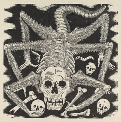 Calavera huertista, c.1914, impresso em 1930 (foto-relevo gravura com gravura) de José Guadalupe Posada