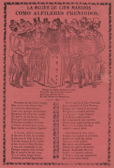 A Mulher de Cem Maridos - Como Pins em de José Guadalupe Posada
