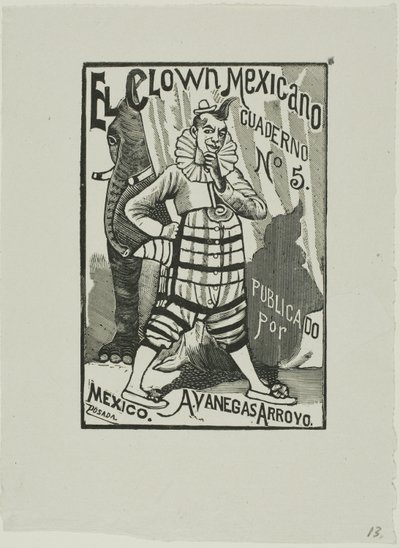 Palhaço Mexicano, não. 5 de José Guadalupe Posada