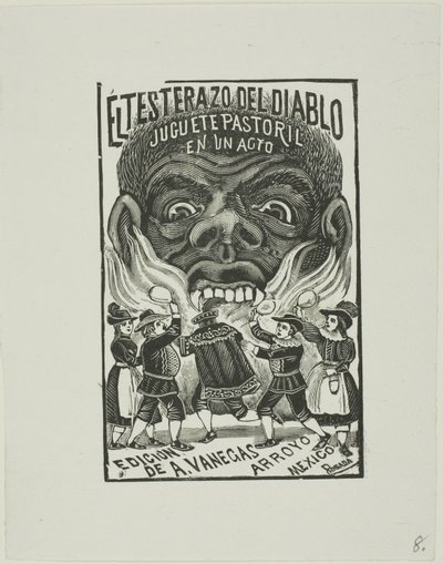 O diabo bate com a cabeça de José Guadalupe Posada