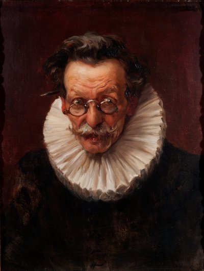 Retrato de um homem idoso vestido no estilo do reinado de Filipe IV de José Llaneces