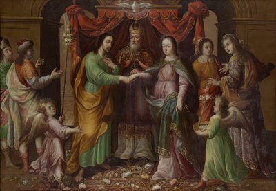 O Casamento da Virgem, c. 1690. de José Sánchez