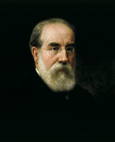 Retrato de Francisco Pi i Margall (1824-1901) estadista e escritor espanhol (1824-1901) de José Sánchez Pescador