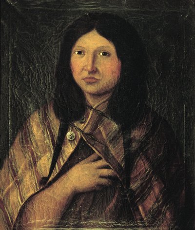 Retrato de uma índia da Patagônia, Desenho feito durante a expedição de Alessandro Malaspina à América do Sul c. 1791 (desenho) de José del Pozo