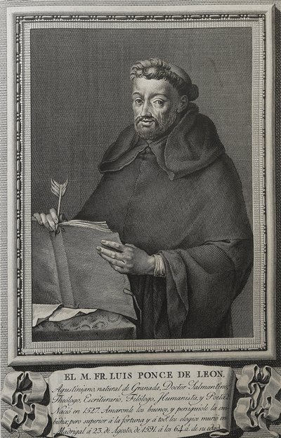Barcelon, Juan (1739-1801). Retrato de Fray Luis de Leon. 1791. (36 x 23