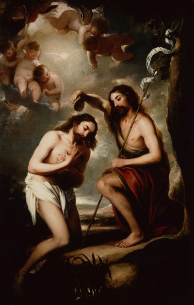 O Batismo de Cristo (óleo sobre tela) de José Antolínez
