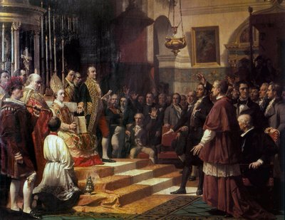 "O juramento das Cortes de Cádiz em 1810." Pintura de José Casado de Alisal (1832-1886). 1863 de Jose Casado del Alisal