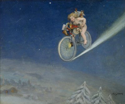 Entrega de Natal par Frappa, Jose (Joseph) (1854-1904), - Óleo sobre tela, 50,5x60,5 - Colecção Privada de Jose Frappa