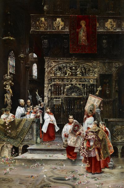 Coro Boys - Gallegos y Arnosa, Jose (1859-1917) - ca. 1886-1890 - Óleo sobre tela - 91.4x62.2 - Museo Carmen Thyssen, Málaga de Jose Gallegos Arnosa