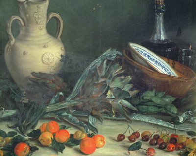 131-0059642 Natureza morta com frutas e legumes de Jose Lopez Enguidanos