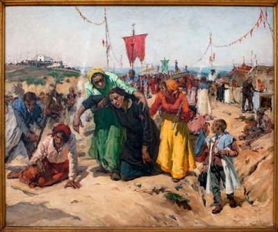 As Promessas; Pintura de José Malhoa (1855-1933), Óleo sobre Madeira de José Malhoa