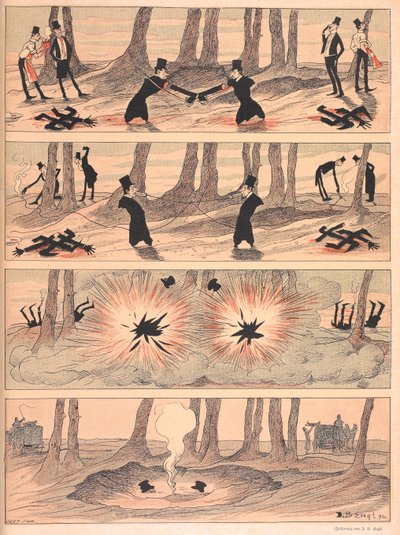 "Um duelo com condições severas". (Ver também o ficheiro F60137-54 para as primeiras quatro imagens desta história). de Josef Benedikt engl
