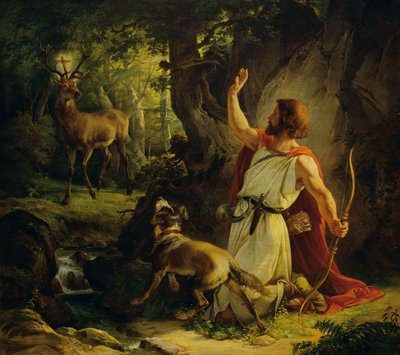 A conversão de Santo Eustáquio de Josef Binder