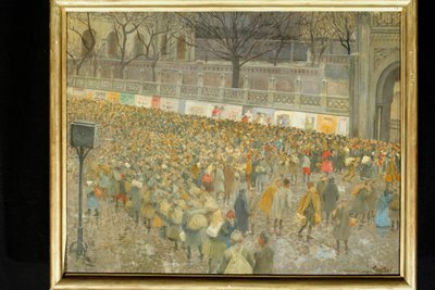 A Estação do Norte em 8 nov. 1918 de Josef Engelhart