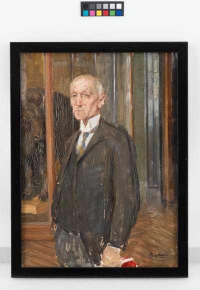 Retrato do diretor Hans Rebel no Museu de História Natural de Josef Engelhart