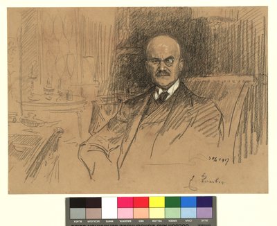 Retrato de Ernest von Koerber, estadista de Josef Engelhart