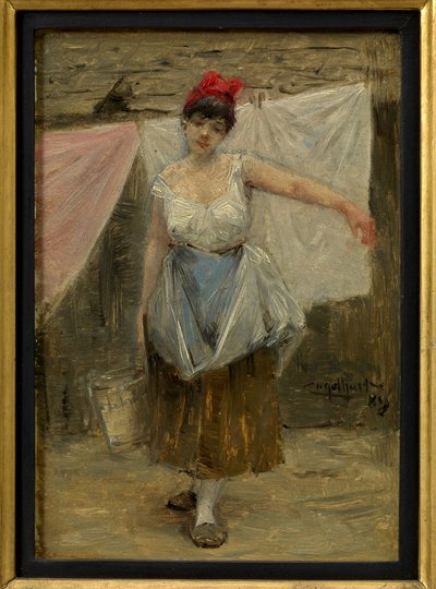 Pequena lavadeira de Josef Engelhart