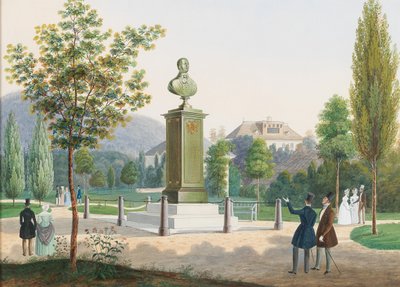 O Arquiduque Rudolf, Cardeal Arcebispo de Olomouc monumento em Ischl. de Josef Hafner