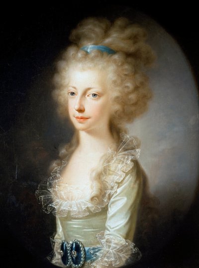 Retrato da Arquiduquesa Maria Clementina da Áustria 1777-1801, 1796. de Josef Hickel