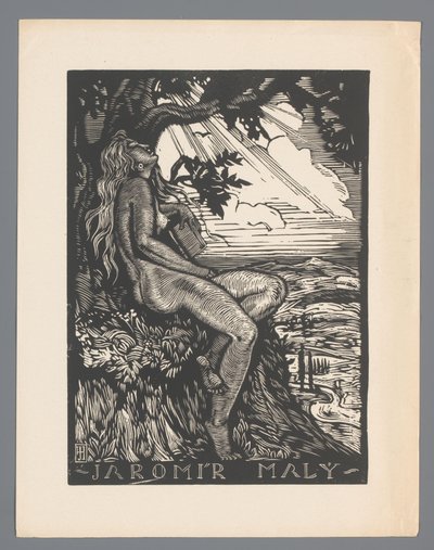 Ex libris van Jaromír Malý de Josef Hodek