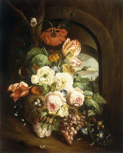 Natureza morta com flores sortidas de Josef Holstayn