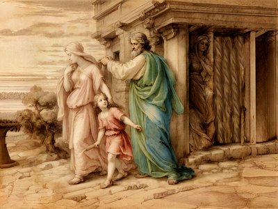 A1_Génesis_27-Hagar e Ismael mandados embora de Josef Johann Michel