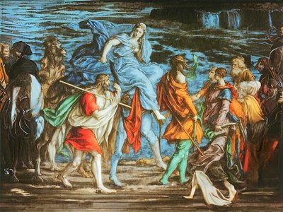 A1_Génesis_30-Isaac e Rebeca encontram-se de Josef Johann Michel