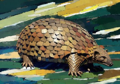 Animais: pangolim 1 de Josef Johann Michel
