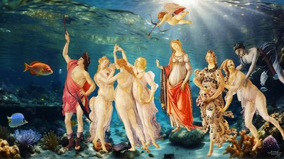 JJM-recreate_Botticelli-S_La Primavera_underwater de Josef Johann Michel