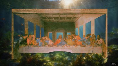 JJM-recreate_Leonardo da Vinci_A Última Ceia_underwater de Josef Johann Michel