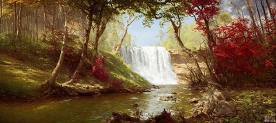 JJM recria Bierstadt-A: Cataratas de Minnehaha de Josef Johann Michel