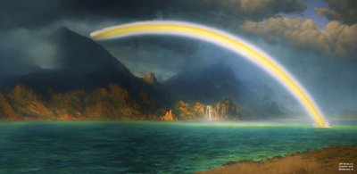 JJM recria Bierstadt-A: Arco-íris sobre Jenny Lake de Josef Johann Michel