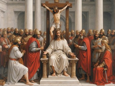 Jesus_acusado e condenado por Pilatos_03 de Josef Johann Michel