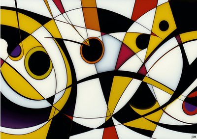 resumo: em white-circles+swings 3 de Josef Johann Michel